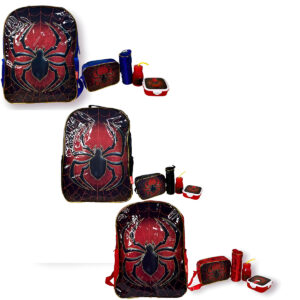 Kit Mochila Escolar Infantil Homem Aranha Cor: Azul