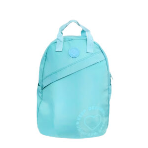 Mochila Escolar Juvenil de Costas Coloridas Passeio Azul