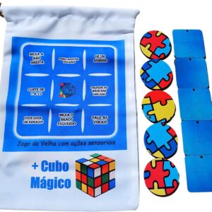Saquinho com Jogos e Brincadeiras Cognitivas para Autistas